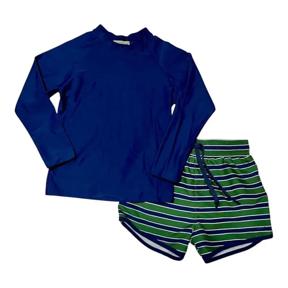 Minnow Boardies Swim Shorts and Rash Guard Set Size 5/6